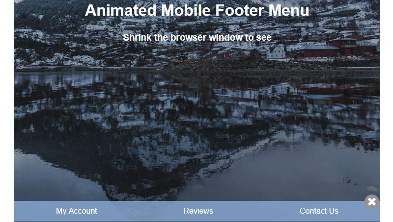 ANIMATED MOBILE FOOTER MENU