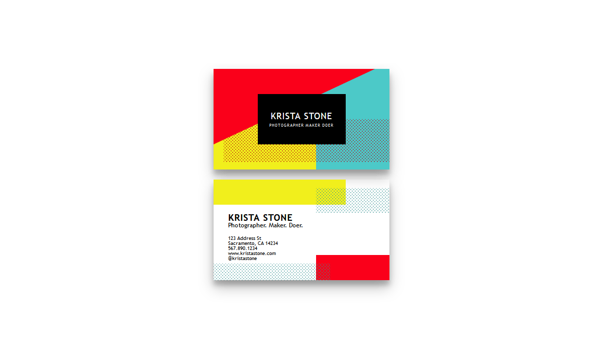 GEOMETRIC BUSINESS CARD WITH CSS GRID