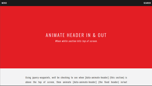 ANIMATE HEADER IN/OUT AFTER SCROLLING