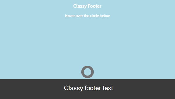 PURE CSS CLASSY FOOTER