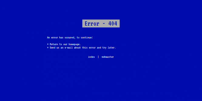 BSOD 404 PAGE