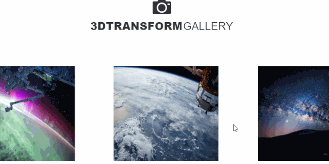 CSS 3D TRANSFORM GALLERY