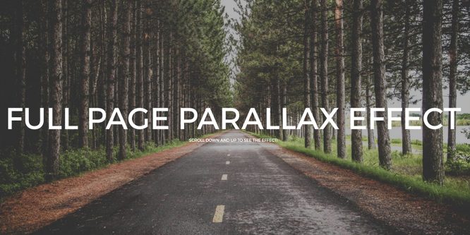 FULL PAGE PARALLAX SCROLL EFFECT