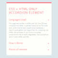 CSS + HTML ONLY ACCORDION ELEMENT