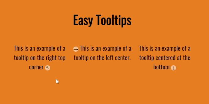 EASY TOOLTIPS