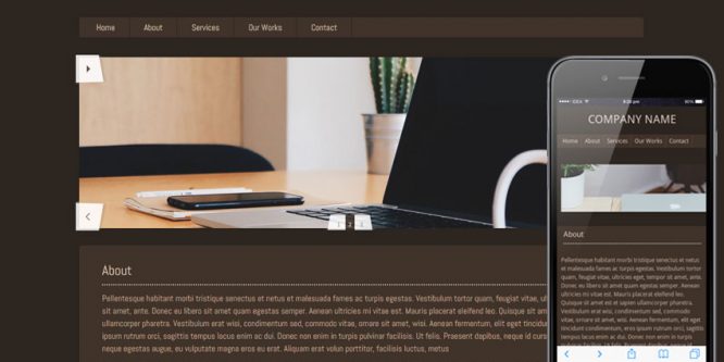Brownie – basic website and mobile Template