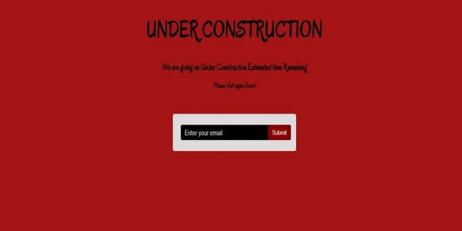 Estimated Under Construction Web and Mobile Template