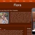 Flora Free Blogging Website and Mobile Template