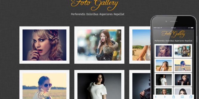 Foto Gallery website template and mobile web template