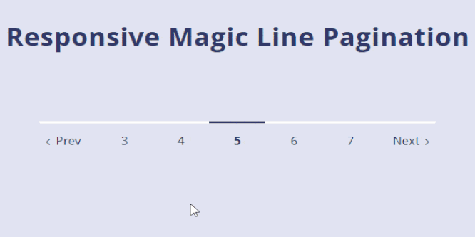 RESPONSIVE MAGIC LINE PAGINATION