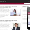 Blog Master blogging website template and mobile web template