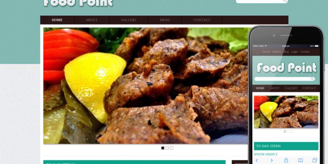 Food Point Web template and mobile website template
