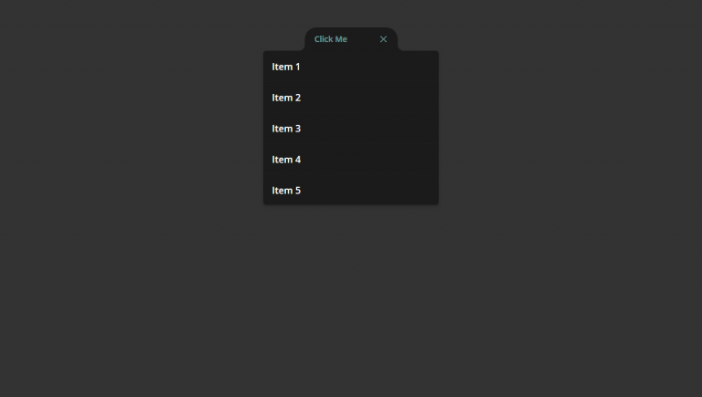 MORPHING TAB BUTTON WITH LIST