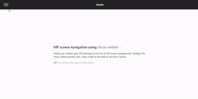 OFF-SCREEN NAV WITH :FOCUS-WITHIN﻿