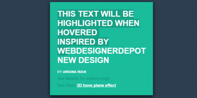 ANIMATED HIGHLIGHTED TEXT
