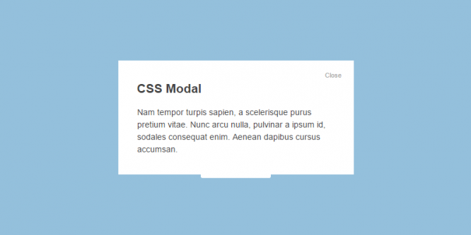 BASIC CSS MODAL