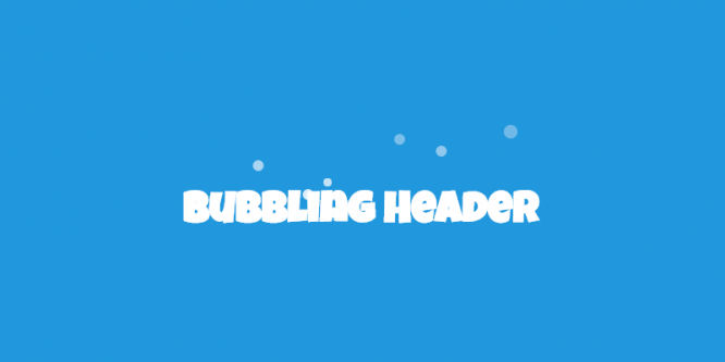 BUBBLING TEXT EFFECT
