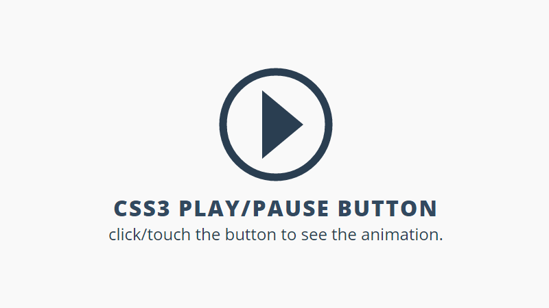 CSS3 PLAY/PAUSE BUTTON