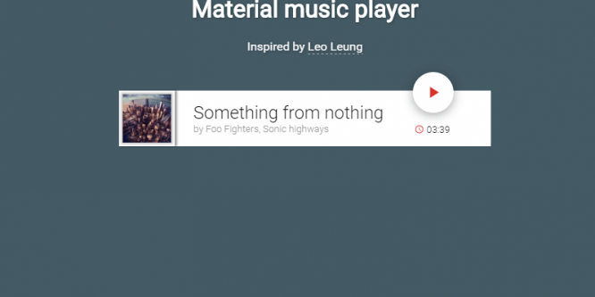 MATERIAL MUSIC PLAYER
