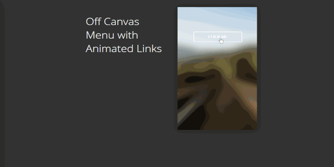 OFF CANVAS MENU WITH ANIMATED LINKS