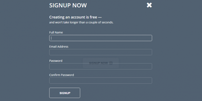OVERLAY SIGNUP FORM