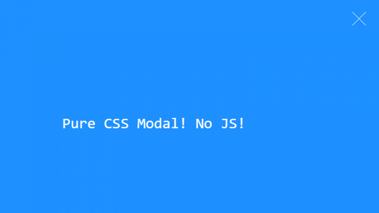 PURE CSS MODAL