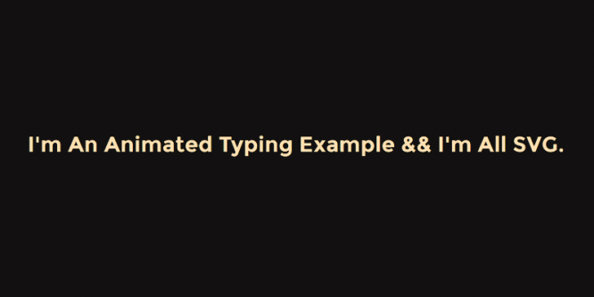 SVG TEXT: ANIMATED TYPING