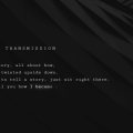 TRANSMISSION: GLOWING TEXT ANIMATION