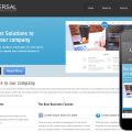 Universal web template and mobile website template for corporate companies