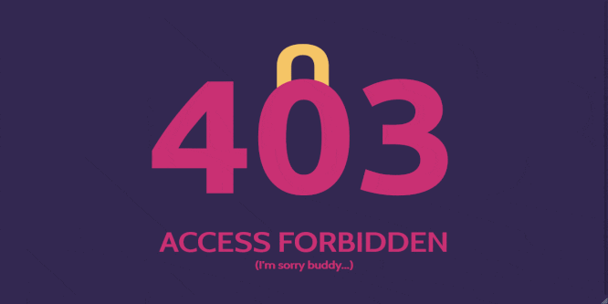 PAGE 403 – ACCESS FORBIDDEN