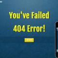 Blue Pattern 404 Page Not Found Mobile Web Template