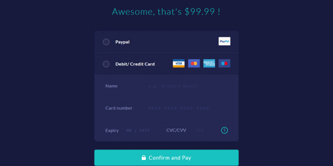 HTML AND CSS CHECKOUT FORM