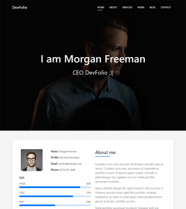 DevFolio – Bootstrap Portfolio HTML Template