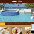 Grand Plaza web template and mobile website template for Restaurants and hotels