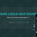 Green Glossy 404 Page Not Found Mobile Web Template