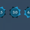 PURE CSS STAR RATING FROM 0 TO 8 WITH COLORED POINTS OF THE STAR