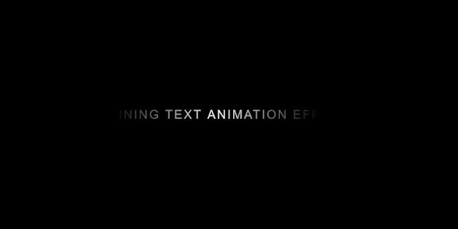 SHINING TEXT ANIMATION EFFECTS