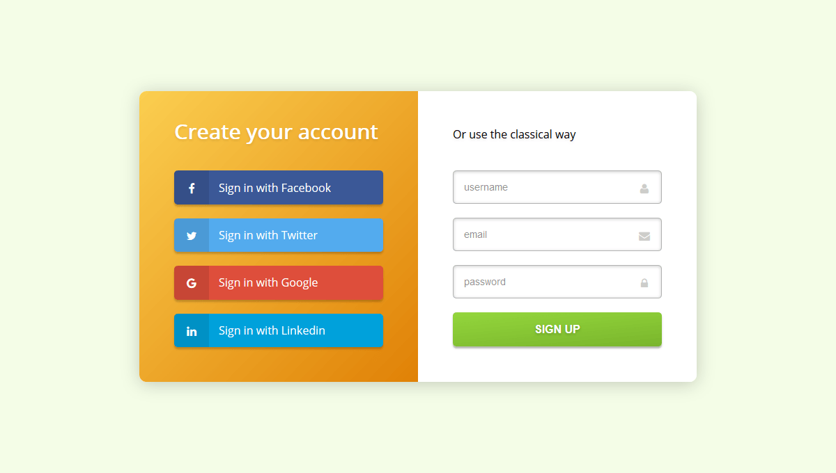 SIGN UP FORM