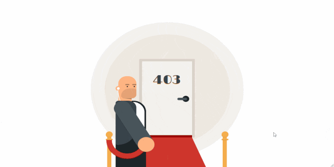 THE BOUNCER AT 403 ERROR PAGE