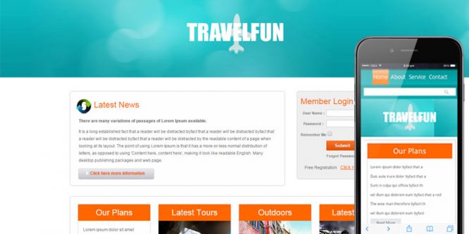Travel Fun web and mobile website template