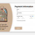 GUCCI BACKPACK CHECKOUT UI – CSS