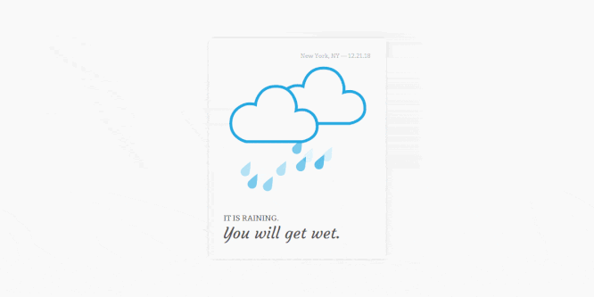 WEATHER WIDGET WITH CSS AND SVG: RAINING