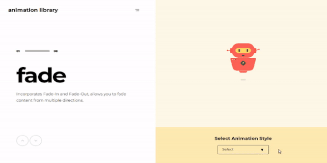 ANIMATION LIBRARY – SCSS/CSS3
