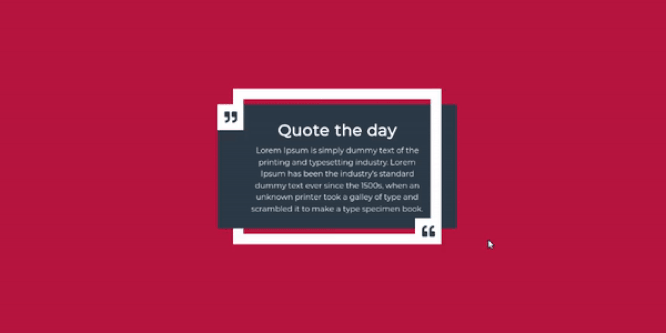 QUOTE BOX HOVER EFFECTS
