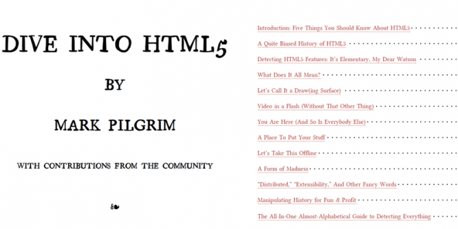 DIVE INTO HTML5