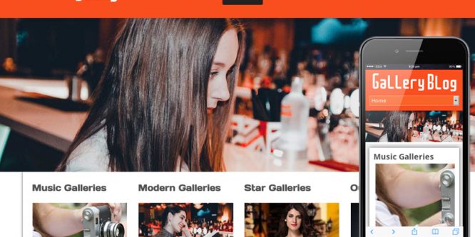 Gallery Blog web and mobile website template