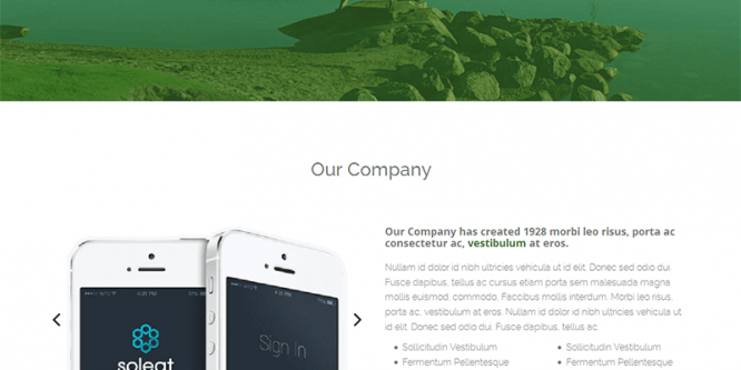 Green-Free one page HTML Bootstrap template