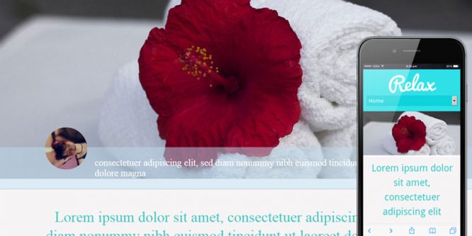 Relax beauty spa Mobile Website Template