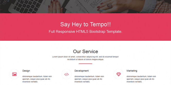 Tempo – Free Onepage Bootstrap Theme