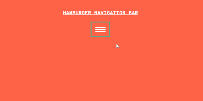 CREATING HAMBURGER NAVIGATION BAR USING HTML AND CSS